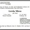 Titus Miess Gerda 1913-2015 Todesanzeige
